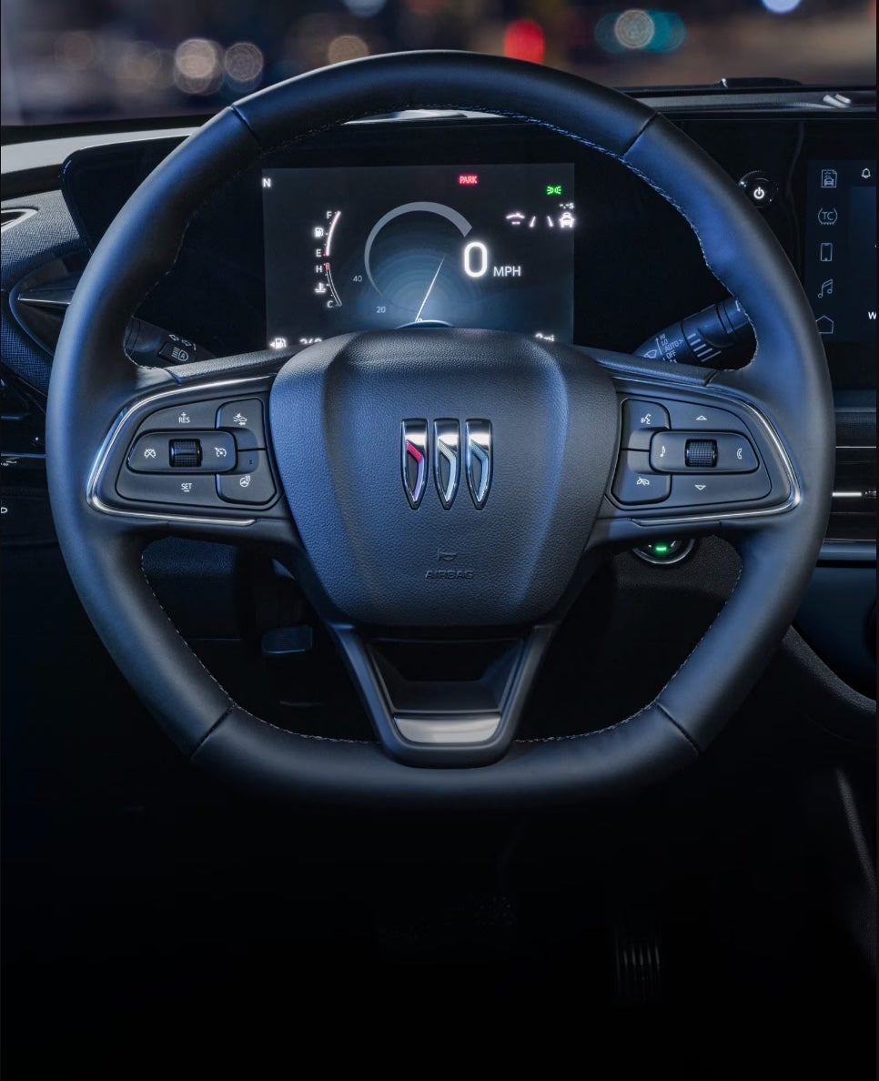 2026 Buick Envista driver display showing standard Buick Driver Confidence safety alerts